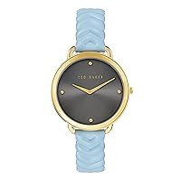 Ted Baker Women's Stainless Steel Quartz Leather Strap, Blue, 14 Casual Watch (Model: BKPHTS2119I)