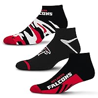 For Bare Feet Men's NFL Camo Boom 3-Pack Ankle Sock