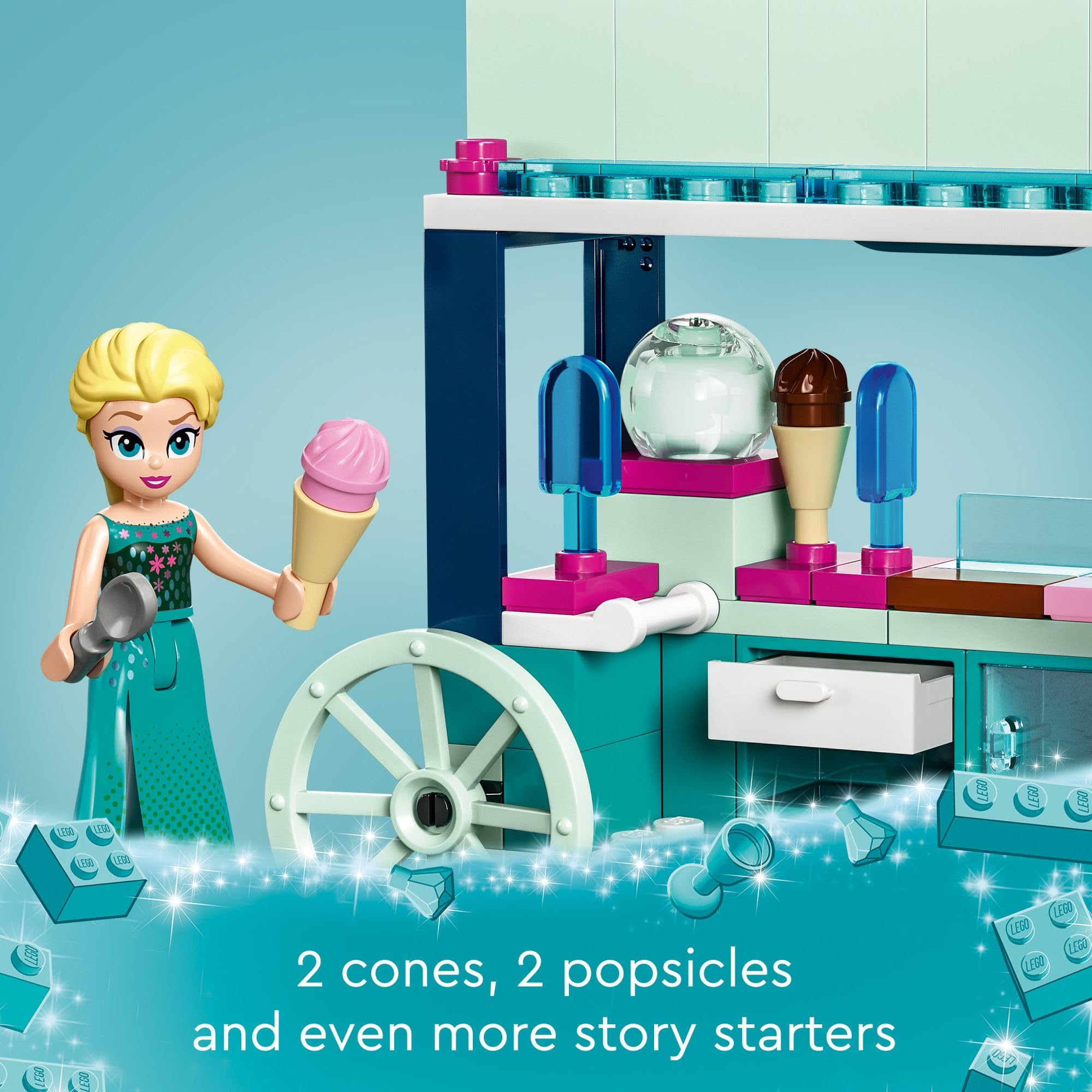 LEGO Disney Frozen Elsa’s Frozen Treats Building Set, Includes Elsa Mini-Doll and a Snowgie Figure, Elsa Toy Makes a Fun Gift for Girls and Boys who Love Frozen Toys, Disney Princess Doll, 43234