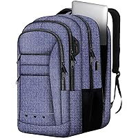 Travel Backpack,Upgraded Extra Large Backpack for Men, 17 Inch Laptop Backpack Big Slim Travel Computer Work College School Backpack Bag Anti-Theft Daypack Gifts for Him Men Women, Blue