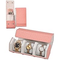 Ladies Leather Watch Roll and Watch Pouch