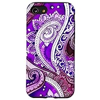iPhone SE (2020) / 7 / 8 Purple Paisley Case