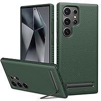 for Samsung Galaxy S24 Ultra Case, Built-in Kickstand, [Military Grade Drop Protection] Full Body Protection Durable Sturdy Phone Case for S24 Ultra, Green