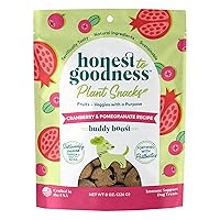 Plant Snacks Buddy Boost Cranberry & Pomegranate Recipe Dog Treats, Enriched with Omega 3s & Postbiotics, 8oz