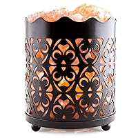 Himalayan Pink Salt Lamp Basket & Dimmer Cord Bulb