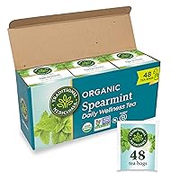 Traditional Medicinals Tea, Organic Spearmint, Supports Everyday Wellness, Healthy & Refreshing, 48 Tea Bags (3 Pack)