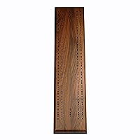 WE Games Competition Cribbage Set - Solid Walnut Wood 2 Track Sprint Board with Metal Pegs
