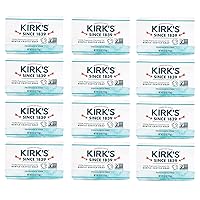 Kirk's Castile Bar Soap Clean Soap for Men, Women & Children | Premium Coconut Oil | Sensitive Skin Formula, Vegan | Fragrance-Free/Unscented | 4 oz. Bars - 12 Pack