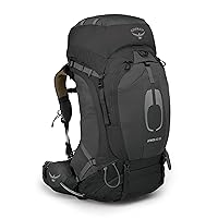 Osprey Atmos AG 65L Men's Backpacking Backpack, Black, L/XL