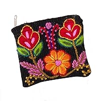 NOVICA Artisan Handcrafted Silk Velvet Handle Bag with Vibrant Ikat Pattern Multicolor Pink Patternedikat Uzbekistan Woven 'Intense Splendor'