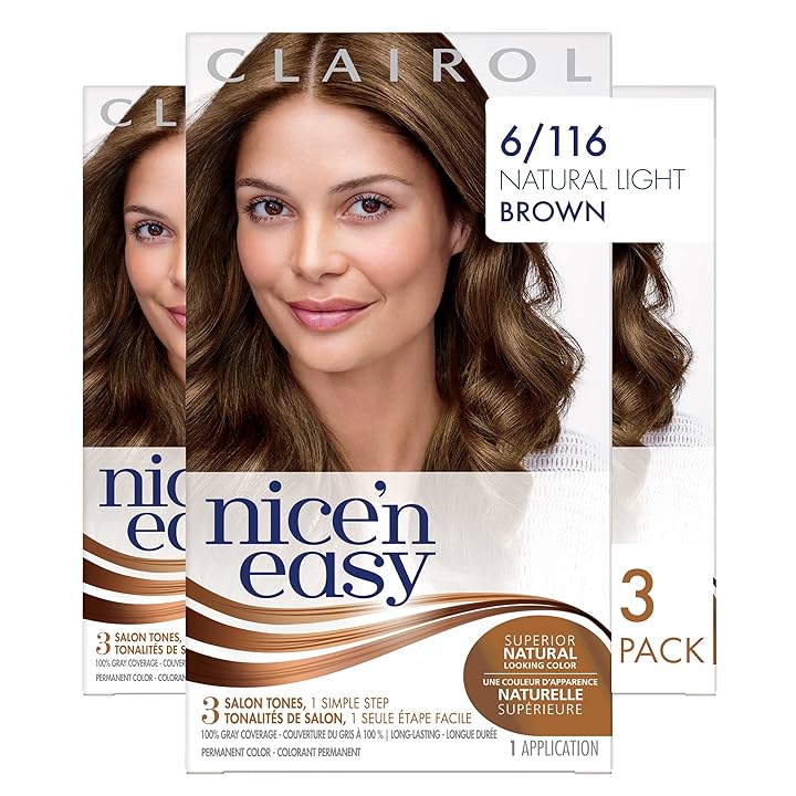 Mua Clairol Nice'n Easy Liquid Permanent Hair Dye, 6 Light Brown Hair Color,  Pack of 3 trên Amazon Mỹ chính hãng 2023 | Fado