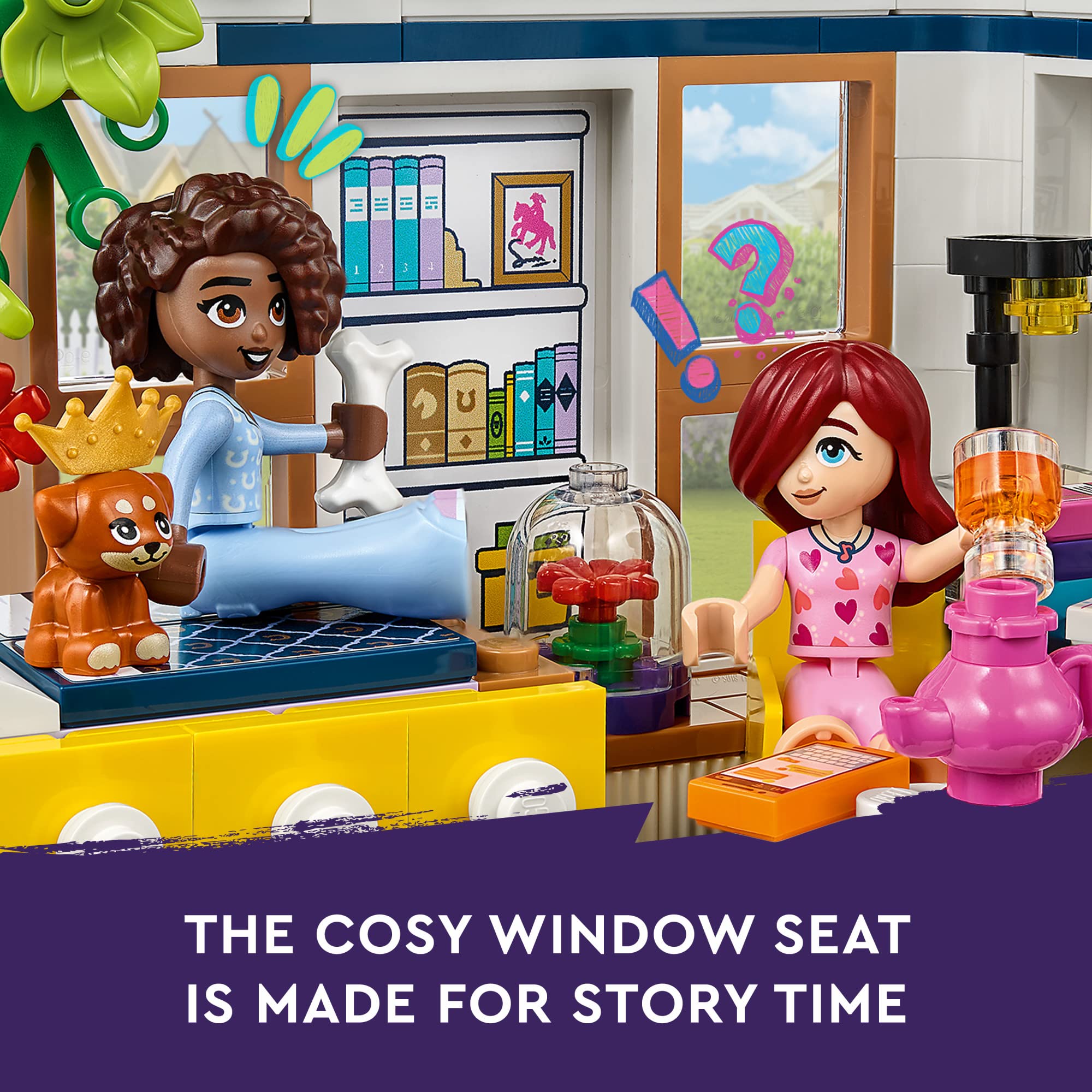 LEGO Friends Aliya's Room 41740 Building Set - Collectible Toy Set with Paisley and Aliya Mini-Doll, Puppy Figure, Mini Sleepover Party Bedroom Playset, Great Gift for Girls, Boys, and Kids Ages 6+