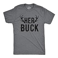 Her Buck His Doe Mens and Womens T Shirts Funny Deer Hunting Couples Relationship Tee
