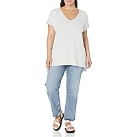Amazon Essentials Women's Supersoft Terry Relaxed-Fit Dolman-Sleeve V-Neck Tunic (Previously Daily Ritual)
