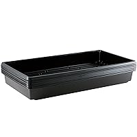 10x20 Inch Black Plastic 10 Pack Plant Propagation Tray – Growing Trays for Garden, Planting, Seedling, Soil & Hydroponic Horticulture - Microgreen Trays Grow Plants - No Drain Holes
