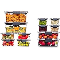 Rubbermaid Brilliance BPA-Free Airtight Food Storage Containers, 24-Piece Set, Easy for Meal Prep, Lunch & Leftovers
