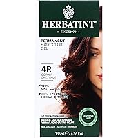 Herbatint Permanent Haircolor Gel, 4R Copper Chestnut, Alcohol Free, Vegan, 100% Grey Coverage - 4.56 oz