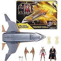 DC Comics, Hawk Cruiser Patrol, Includes Black Adam and Hawkman Action Figures, Over 16-inch Wide, First Edition, Super Hero Kids Toys for Boys and Girls Aged 4 and up