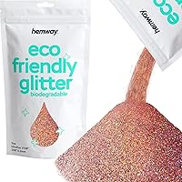 Hemway Eco Friendly Biodegradable Glitter 100g / 3.5oz Bio Cosmetic Safe Sparkle Vegan for Face, Eyeshadow, Body, Hair, Nail and Festival - Ultrafine (1/128