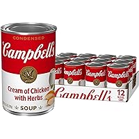 Campbell's Condensed Cream of Chicken with Herbs Soup, 10.5 Ounce Can (Pack of 12)