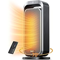 Dreo Space Heaters for Indoor Use, 15 Inch Portable Heater with 70°Oscillation, 1500W Electric Heaters with Remote, 12H Timer, Safety Heat, Large PTC Ceramic Electric Heater for Bedroom Home Office