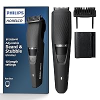 Beard Trimmer and Hair Clipper - Cordless Grooming, Rechargeable, Adjustable Length, Beard Trimmer and Hair Clipper - No Blade Oil Needed - BT3230/41