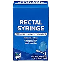 Rite Aid Rectal Enema Bulb - 1 Syringe (8 fl oz), Reusable Rectal Douche for Gentle Cleansing for Men and Women