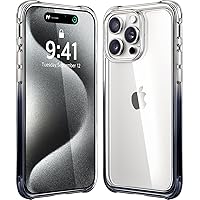 Mkeke for iPhone 15 Pro Case, [Not Yellowing] [Military Grade Protection] Shockproof Phone Case for Apple iPhone 15 Pro 2023 Black Clear