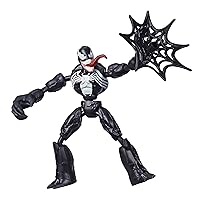 Marvel Spider-Man Bend and Flex Venom Action Figure Toy, 30-cm Flexible Figure, Includes Web Accessory, for Children Aged 6 and Up