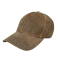 Distressed Leather Baseball Cap