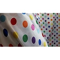 Multi Color Polka Dot Silky/Soft Charmeuse Satin Fabric.