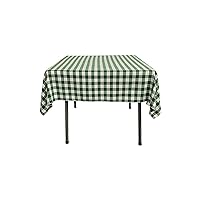 LA Linen Gingham Tablecloth - Checkered Tablecloth for Parties, Picnics & More - Farmhouse Tablecloth - Spring Tablecloth - Picnic Tablecloth - Cloth Tablecloths for Square Tables - 58