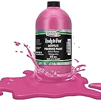 Pouring Masters Wild Rose Magenta Acrylic Ready to Pour Pouring Paint - Premium 32-Ounce Pre-Mixed Water-Based - For Canvas, Wood, Paper, Crafts, Tile, Rocks and more
