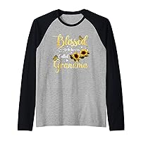 Blessed To Be Called Grandma Sunflower Butterfly Mothers Day Raglan Baseball Tee