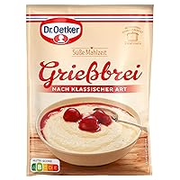 Dr. Oetker Sweet Meal Semolina Porridge in Classic Style, Pack of 12 (12 x 92 g), Mix for Semolina Porridge for a Main Meal or as a Sweet Meal in Between