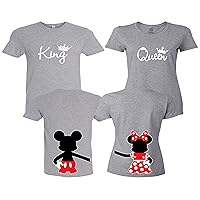 King and Queen Shirts - His and Hers Shirts - King Queen Tshirt - Her King His Queen Shirts (Gray)