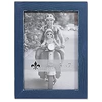 Lawrence Frames 5W x 7-Inch H Charlotte Weathered Navy Blue Wood Picture Frame (745757)