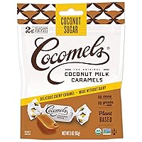 Cocomels Coconut Milk Caramels With Coconut Sugar, Organic Candy, Dairy Free, Sugar Free, Vegan, Gluten Free, Non-GMO, No Cane Sugar, No High Fructose Corn Syrup, Kosher, Plant Based, (1Pack)