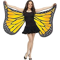 Women's Soft Butterfly Wings Adult Costume Accessory, Orange, Standard