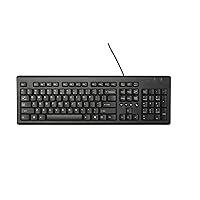 HP Classic Black Wired USB Keyboard