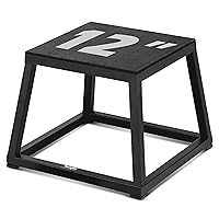Yes4All Metal Plyometric Box - Hold up to 550lb - Arrives Assembled - Plyo Box Sturdy, Anti-Slip, Perfect for HomeGym Workout