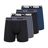 puma mens 4 Pack Active Stretch Boxer Briefs
