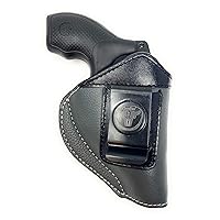 Cardini Leather USA - IWB Ultra Soft Leather Holster - Concealed Carry with Clip - for S&W J Frame, S&W Models 442, 642, for Airweight 637, 638, 640 - and Other Snub Nose Revolvers in .38 Special