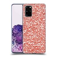 Head Case Designs Officially Licensed PLdesign Coral Sparkle Sparkly Coral Soft Gel Case Compatible with Samsung Galaxy S20+ / S20+ 5G