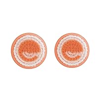 Mini Facial Cleansing Brush, Infused with Citrus, Boosts Collagen, Safe for Sensitive Skin, Exfoliates & Clean Pores, Travel Sized, Ecofriendly, Vegan & Cruelty-Free, 2 Count