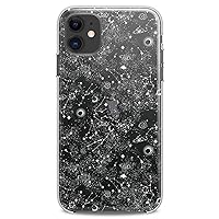 TPU Case Compatible for iPhone 15 Pro Max White Galaxy Flexible Silicone Stars Clear Solar System Slim fit Design Galactic Cute Zodiacal Print Planets Soft
