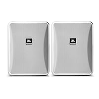 JBL Professional Control 25-1L-WHCompact 8-Ohm Indoor/Outdoor Background/Foreground Speaker, White, Sold as Pair