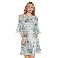 Adrianna Papell Women's Embroidered Sequin Cocktail