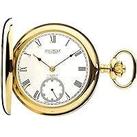 Half Hunter 9ct Gold Polished Pocket Watch - 17 Jewel Movement