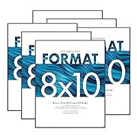 MCS Format Picture Frames, Black, 8 x 10, 6-Pack